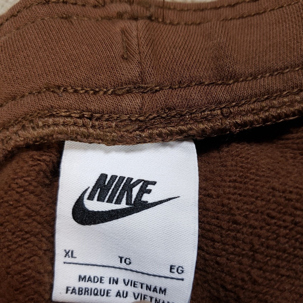 Nike Sweatsuit Women XL Brown Cropped Oversize Hoodie Sweatshirt Jogger Set READ - Picture 13 of 16